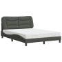 Bed with dark gray fabric mattress 140x190 cm by vidaXL, Beds and slatted bases - Ref: Foro24-3208528, Price: 382,60 €, Disco...