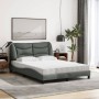 Bed with dark gray fabric mattress 140x190 cm by vidaXL, Beds and slatted bases - Ref: Foro24-3208528, Price: 382,60 €, Disco...