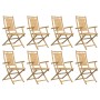 Folding garden chairs 8 units bamboo 53x66x99 cm by vidaXL, Garden chairs - Ref: Foro24-3278516, Price: 704,30 €, Discount: %