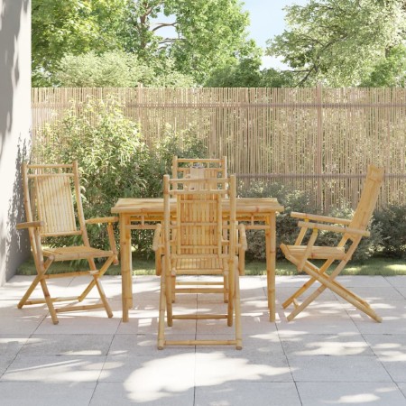 Klappbare Gartenstühle 4 Einheiten Bambus 53x66x99 cm von vidaXL, Gartenstühle - Ref: Foro24-3278514, Preis: 353,56 €, Rabatt: %