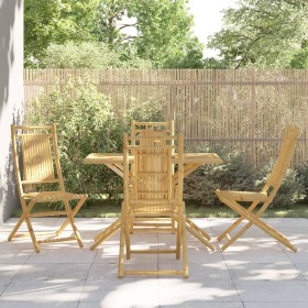 5-piece bamboo garden dining set by vidaXL, Garden sets - Ref: Foro24-3278528, Price: 385,99 €, Discount: %