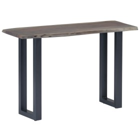 Console table 115x35x76 cm made of solid acacia wood and gray iron by vidaXL, Side tables - Ref: Foro24-247831, Price: 114,99...