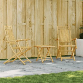 3-piece bamboo garden table and chairs set by vidaXL, Garden sets - Ref: Foro24-3278523, Price: 213,20 €, Discount: %