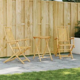 3-piece bamboo garden table and chairs set by vidaXL, Garden sets - Ref: Foro24-3278535, Price: 232,99 €, Discount: %