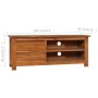 Solid teak wood TV cabinet 100x30x40 cm by vidaXL, TV Furniture - Ref: Foro24-289081, Price: 145,70 €, Discount: %