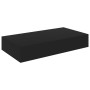 Estante flotante de pared con cajón negro 48x25x8 cm de vidaXL, Estantes y estanterías - Ref: Foro24-288205, Precio: 43,34 €,...