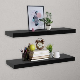 Floating wall shelves 2 units black 100x20x3.8 cm by vidaXL, Shelves and shelves - Ref: Foro24-288203, Price: 57,34 €, Discou...