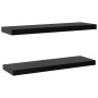 Floating wall shelves 2 units black 100x20x3.8 cm by vidaXL, Shelves and shelves - Ref: Foro24-288203, Price: 60,45 €, Discou...