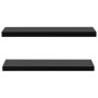 Floating wall shelves 2 units black 100x20x3.8 cm by vidaXL, Shelves and shelves - Ref: Foro24-288203, Price: 60,45 €, Discou...