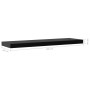 Floating wall shelves 2 units black 100x20x3.8 cm by vidaXL, Shelves and shelves - Ref: Foro24-288203, Price: 60,45 €, Discou...