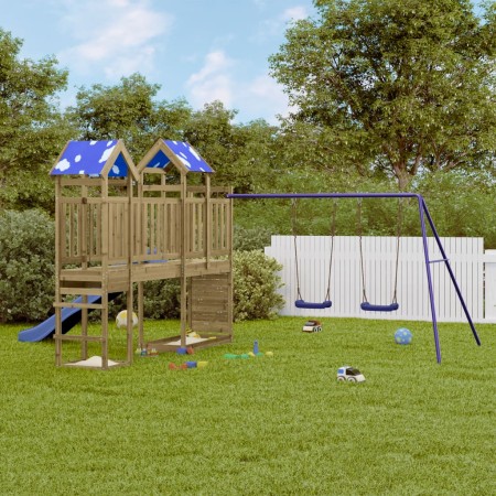 Spielplatz im Freien aus imprägniertem Kiefernholz von vidaXL, Schaukeln und Spielgeräte - Ref: Foro24-3279192, Preis: 575,29...