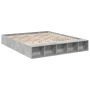 Estructura de cama madera de ingeniería gris hormigón 200x200cm de vidaXL, Camas y somieres - Ref: Foro24-3280541, Precio: 16...