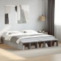 Estructura de cama madera de ingeniería gris hormigón 180x200cm de vidaXL, Camas y somieres - Ref: Foro24-3280548, Precio: 16...