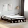 Black engineered wood bed frame 150x200 cm by vidaXL, Beds and slatted bases - Ref: Foro24-3280560, Price: 153,02 €, Discount: %