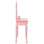 Pink paulownia wood dressing table and stool set 80x69x141 cm by vidaXL, Bedroom Dressers - Ref: Foro24-289319, Price: 145,53...