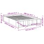 Estructura de cama madera de ingeniería negra 120x200 cm de vidaXL, Camas y somieres - Ref: Foro24-3280574, Precio: 159,42 €,...