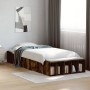 Smoke oak engineered wood bed frame 100x200 cm by vidaXL, Beds and slatted bases - Ref: Foro24-3280605, Price: 117,09 €, Disc...