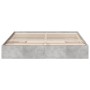 Concrete gray engineered wood bed with drawers 200x200 cm by vidaXL, Beds and slatted bases - Ref: Foro24-3280632, Price: 199...