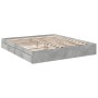 Concrete gray engineered wood bed with drawers 200x200 cm by vidaXL, Beds and slatted bases - Ref: Foro24-3280632, Price: 199...