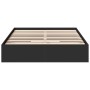 Black engineered wood bed with drawers 140x200 cm by vidaXL, Beds and slatted bases - Ref: Foro24-3280658, Price: 208,00 €, D...