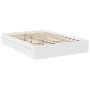 White engineered wood bed with drawers 120x200 cm by vidaXL, Beds and slatted bases - Ref: Foro24-3280664, Price: 215,53 €, D...