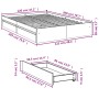 Cama con cajones madera de ingeniería blanco 120x200 cm de vidaXL, Camas y somieres - Ref: Foro24-3280664, Precio: 257,88 €, ...