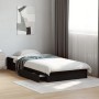 Black engineered wood bed with drawers 100x200 cm by vidaXL, Beds and slatted bases - Ref: Foro24-3280672, Price: 147,16 €, D...