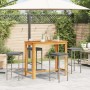 Garden table and stools 5 pcs acacia wood PE rattan gray by vidaXL, Garden sets - Ref: Foro24-3295284, Price: 261,47 €, Disco...