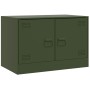 Mueble para TV de acero verde oliva 67x39x44 cm de vidaXL, Muebles TV - Ref: Foro24-841639, Precio: 79,86 €, Descuento: %