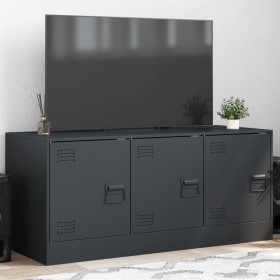 Anthrazitgrauer TV-Schrank aus Stahl, 99 x 39 x 44 cm von vidaXL, TV-Möbel - Ref: Foro24-841645, Preis: 105,99 €, Rabatt: %