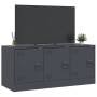 Anthracite gray steel TV cabinet 99x39x44 cm by vidaXL, TV Furniture - Ref: Foro24-841645, Price: 105,71 €, Discount: %