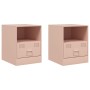 Nightstands 2 units pink steel 34.5x39x44 cm by vidaXL, Nightstands - Ref: Foro24-841754, Price: 107,35 €, Discount: %