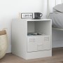 White steel nightstand 34.5x39x44 cm by vidaXL, Nightstands - Ref: Foro24-841761, Price: 64,99 €, Discount: %