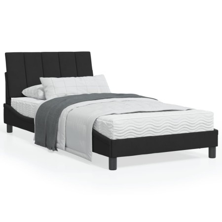 Bett mit schwarzer Samtmatratze 100x200 cm von vidaXL, Betten und Lattenroste - Ref: Foro24-3208582, Preis: 297,58 €, Rabatt: %