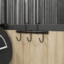 Cable tie hanger coat rack with 5 swivel hooks black steel by vidaXL, Horse rein accessories - Ref: Foro24-172464, Price: 14,...