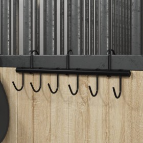 Cable tie hanger coat rack with 9 swivel hooks black steel by vidaXL, Horse rein accessories - Ref: Foro24-172466, Price: 19,...