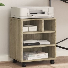 Printer stand with Sonoma oak wheels 41x32x48 cm by vidaXL, Printer supports - Ref: Foro24-840620, Price: 48,91 €, Discount: %