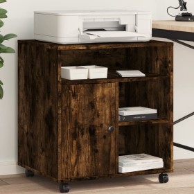 Printer stand with wheels smoked oak 60x50x67 cm by vidaXL, Printer supports - Ref: Foro24-840629, Price: 87,92 €, Discount: %