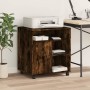 Printer stand with wheels smoked oak 60x50x67 cm by vidaXL, Printer supports - Ref: Foro24-840629, Price: 87,81 €, Discount: %