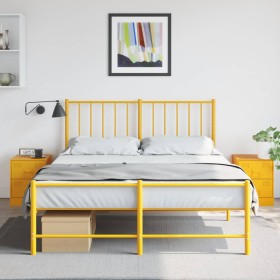 Mesitas de noche 2 unidades acero amarillo 34,5x39x44 cm de vidaXL, Mesitas de noche - Ref: Foro24-841626, Precio: 121,99 €, ...