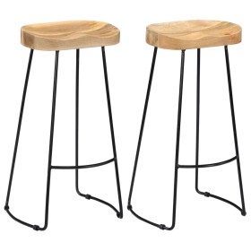 Gavin kitchen stools, 2 units, solid mango wood. by vidaXL, Kitchen stools - Ref: Foro24-247838, Price: 144,27 €, Discount: %