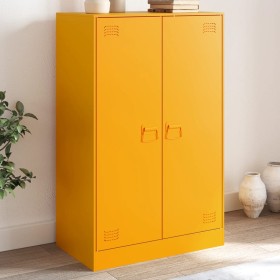 Mustard yellow steel sideboard 67x39x107 cm by vidaXL, Sideboards - Ref: Foro24-841664, Price: 163,99 €, Discount: %