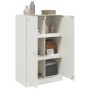 Aparador de acero blanco 67x39x107 cm de vidaXL, Aparadores - Ref: Foro24-841666, Precio: 163,99 €, Descuento: %