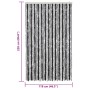 Gray and black chenille fly curtain 118x220 cm by vidaXL, Mosquito nets for windows - Ref: Foro24-4004881, Price: 73,22 €, Di...