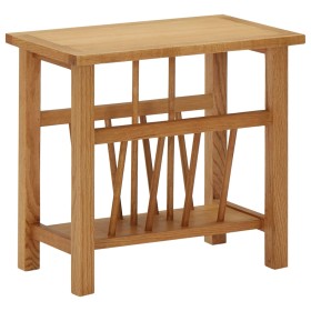 Mesa revistero madera maciza de roble 45x27x42 cm de vidaXL, Mesas auxiliares - Ref: Foro24-289184, Precio: 75,58 €, Descuent...