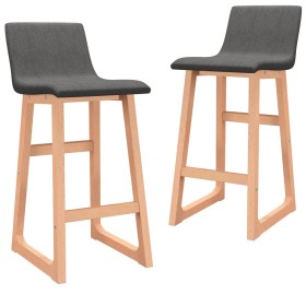 Kitchen stools 2 units dark gray fabric by vidaXL, Kitchen stools - Ref: Foro24-289398, Price: 144,99 €, Discount: %