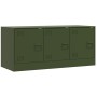 Olive green steel TV cabinet 99x39x44 cm by vidaXL, TV Furniture - Ref: Foro24-841647, Price: 105,71 €, Discount: %