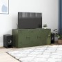 Olive green steel TV cabinet 99x39x44 cm by vidaXL, TV Furniture - Ref: Foro24-841647, Price: 105,71 €, Discount: %