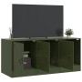 Olive green steel TV cabinet 99x39x44 cm by vidaXL, TV Furniture - Ref: Foro24-841647, Price: 105,71 €, Discount: %