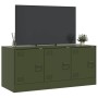 Olive green steel TV cabinet 99x39x44 cm by vidaXL, TV Furniture - Ref: Foro24-841647, Price: 105,71 €, Discount: %